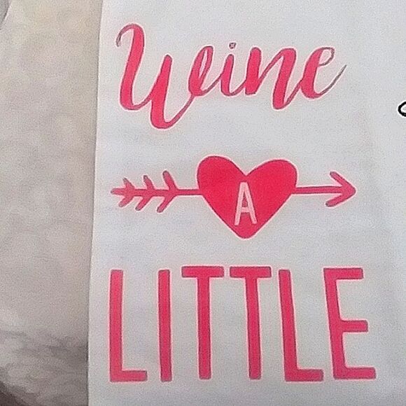 Wine Bag Canvas Sewn Divider "Wine a Little Laugh a Lot" - Picture 4 of 5